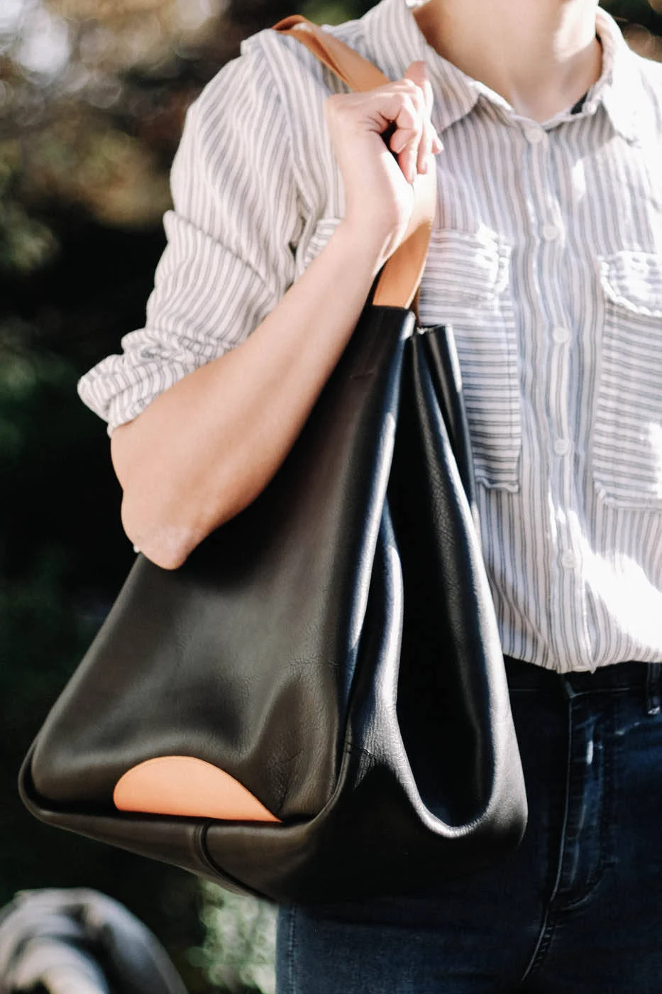 Vegan Xl Tote Bag - Nero - Image 5