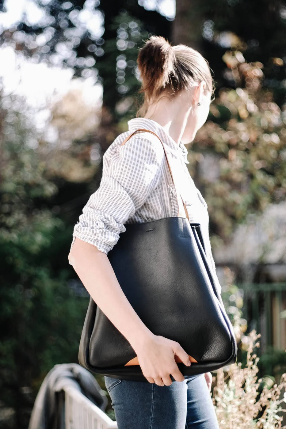 Vegan Xl Tote Bag - Nero - Image 6